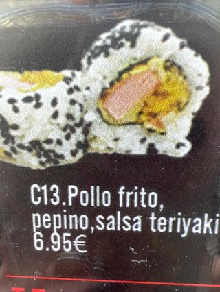 California De Pollo Frito Con  Pepino Y Salsa Teriyaki (8 Pzs.)