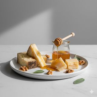 Degustazione di pecorino di grotta, parmigiano e miele