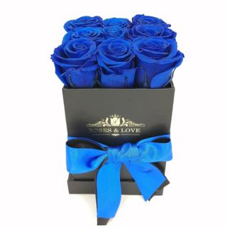 Caja 9 Rosas Azules