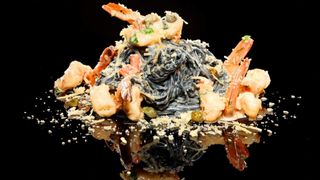 Паста неро със скариди (350г)