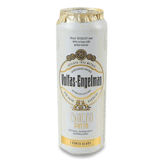 Пиво Volfas Engelman Balta Pinta пшеничне світле нефільтроване з/б (0,568л)