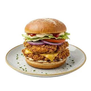 Hamburguesa Doble De Pollo Halal