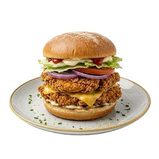 Hamburguesa Doble De Pollo Halal
