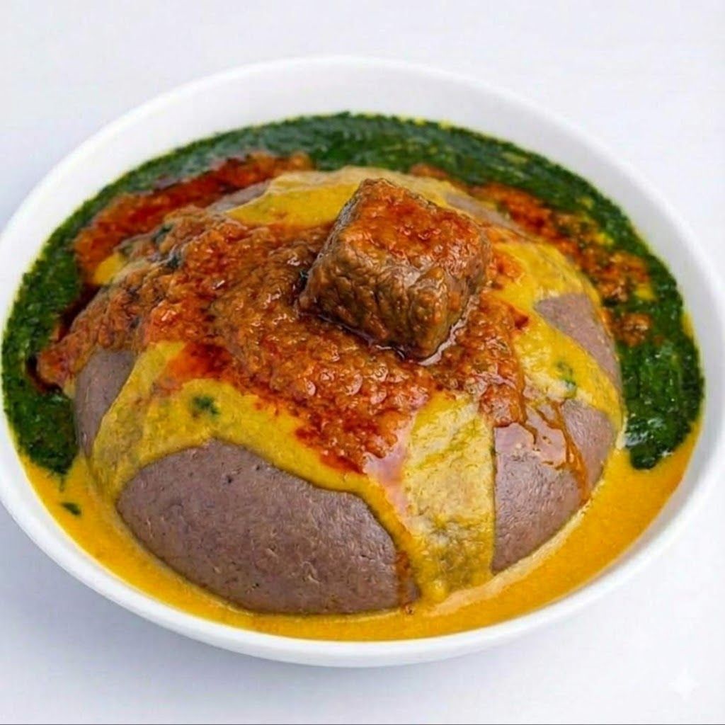 Amala, gbegiri & ewedu