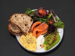 breakfast plate salmon or turkey