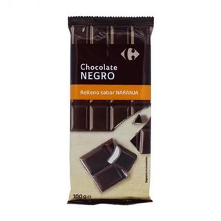 Chocolate Negro Relleno de Naranja Carrefour 100 Gr.