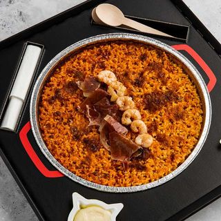 Arroz con Jamón y Gambas