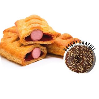 Hot-dog cu ketchup si maioneza 5 buc.+1 deseret gratuit