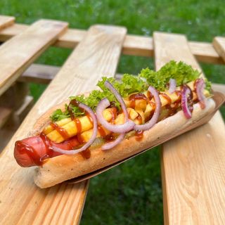 Хот дог №4 з картоплею фрі Hot Dog 