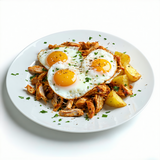 Huevos Rotos  con Pollo