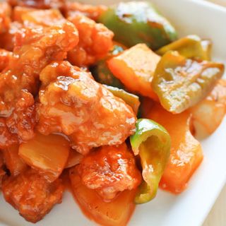 Cerdo con salsa agridulce