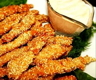 Пилешки хапки със сусам (200г)