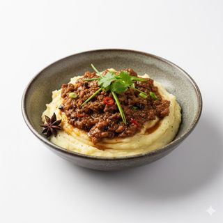 Carne brasato con purè di patate 肉燥土豆泥