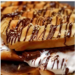Waffel nutella e panna