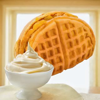 Waffles cu ciocolata alba