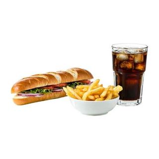 Bocata de jamón +patatas +bebida