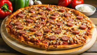 Pizza Chili Kasekrainer Wurstger Ø32cm