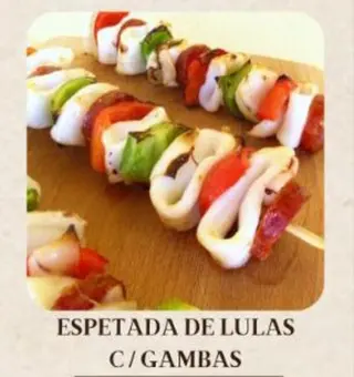 Espetada de Lulas c/ Gambas