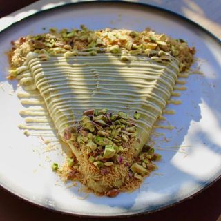 Crêpe kunafa pistache