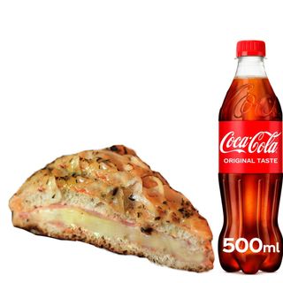 pizza fugazzeta 1 bebida cocacola
