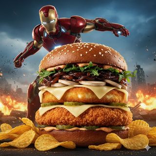 Iron Man s Crispy Tech-Twist Burger