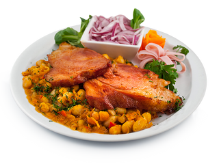 Ciolan cu iahnie de fasole și ceapă roșie