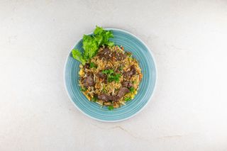 Riso bianco con carne