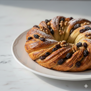 Trenza de pasas y nueces