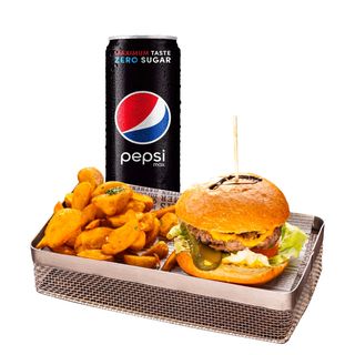 Pležburger + Pepsi Max 033l