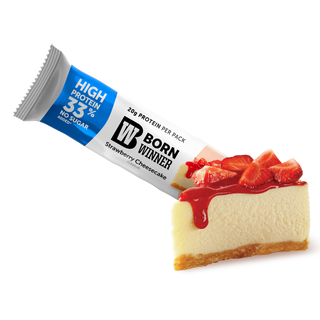 Born Winner აქტიური პროტეინის ფილა მარწყვის ჩიზქეიქი 2x30გ.