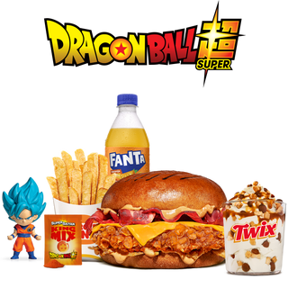 Menú Completo Full Flame Pollo Super Saiyan Con Figura Grande