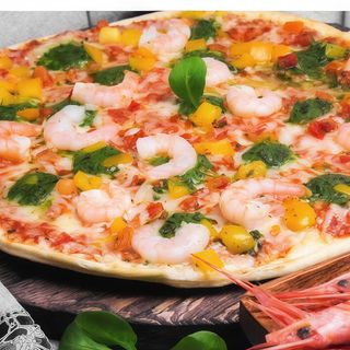 Pizza De Gambas (Mediana)