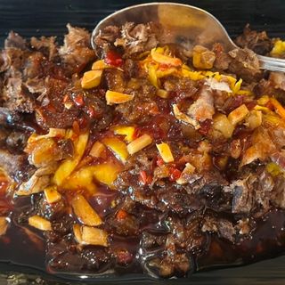 Cerdo asado con salsa jengibre