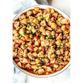 Chicken onions and green chilli