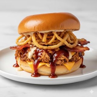 Hamburguesa De Pollo Mechado