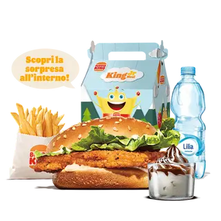 King junior chicken burger menù