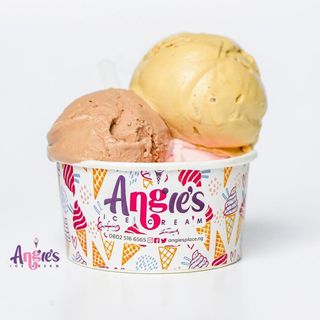 A scoop of Gelato ice cream