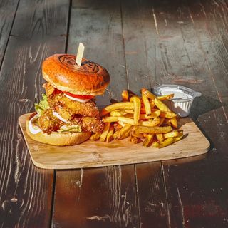 Пилешки бургер троен