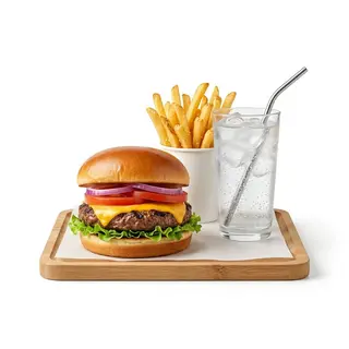 Menú 2: Hamburguesa Con Queso