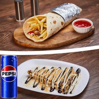 Pileći gyros + palačinka Nutella + Pepsi 0.33l