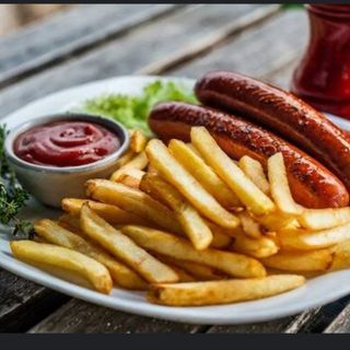 Chips and sausage 