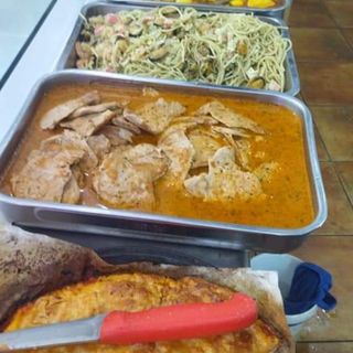 Ración de lomo al mojo picon y papas