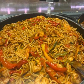 Noodles yakisoba amb gambes
