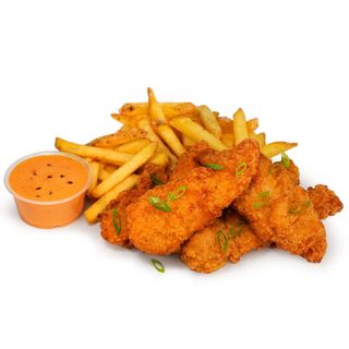 Fried chicken and fries