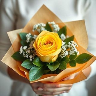 Rosa individual amarilla