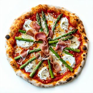 burrata asparagi e speck
