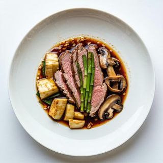 316.Anatra bambù e funghi