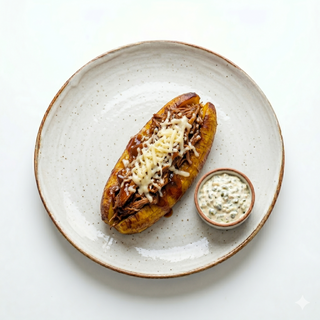 Maduro Con Carne Y Queso