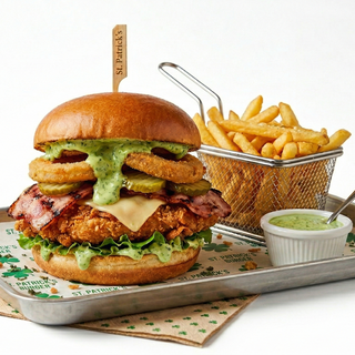Menú St. Patrick's Crispy Chicken Burger