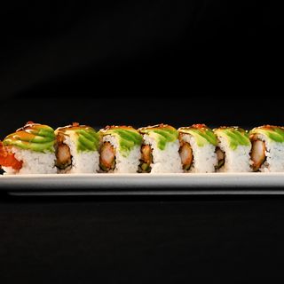 01.- Rolls De Tempura De Gamba, Cogombre I Alvocat (8 Uds.)